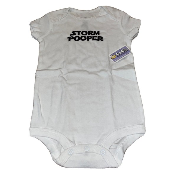 Storm Pooper Infant Baby One-Piece White Romper 12-18 Months NEW With Tags - Picture 1 of 6